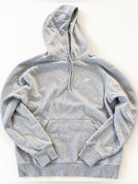 Nike Light Gray Pullover Hoodie Unisex Size Medium